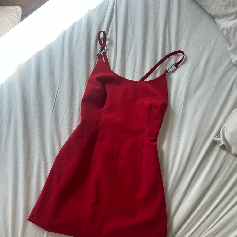 Heron Preston red mini dress
